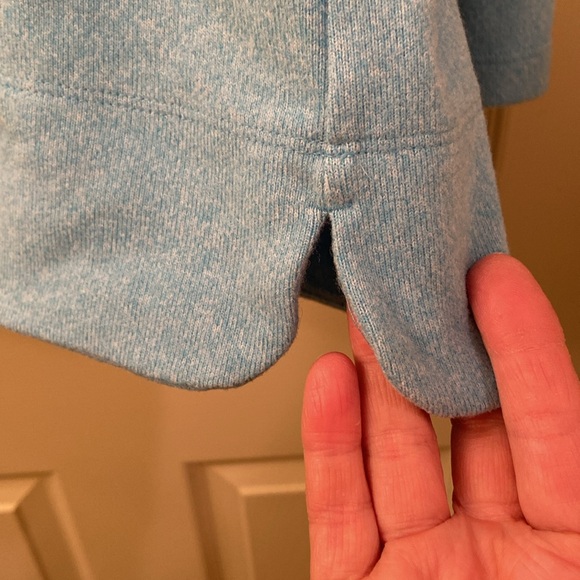 Talbots Sweatshirt Sweater Pullover Robin Egg Blue Pleated Back WM SZ M - Picture 8 of 12